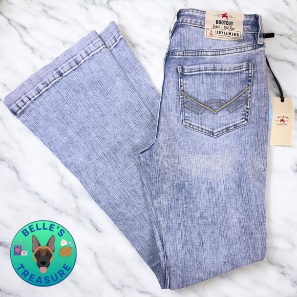 Idyllwind Denim - Idyllwind‎ Jeans Bootcut Rebel Mid Rise Light Wash Flare Denim Womens 8 Pintuck